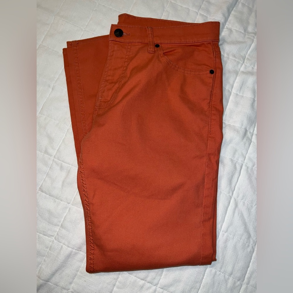 Orange Hollister chinos
